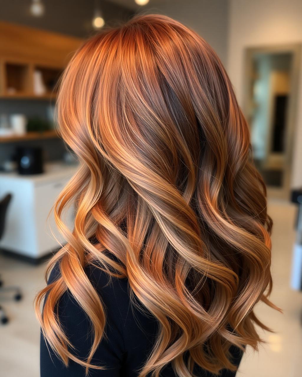 Balayage cupru deschis
