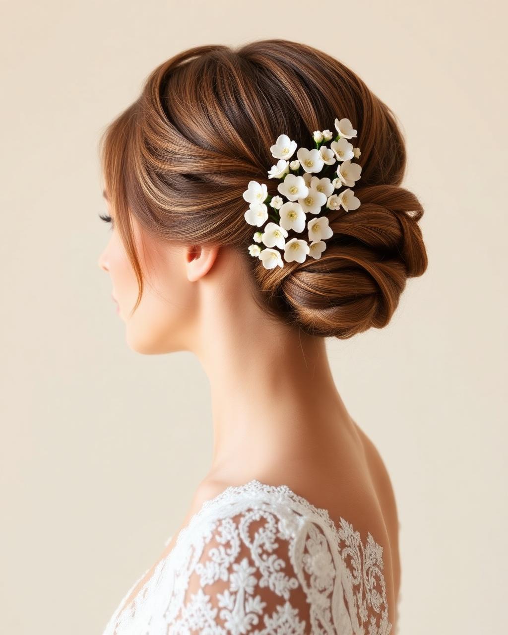 Updo de mireasă